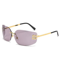 Óculos de Sol Feminino Moldura Metálica para Mulher Fashion